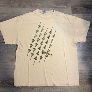 Vintage Yellowcard Band T-Shirt XL Tan Tennessee River Ocean Avenue Era Y2K Emo